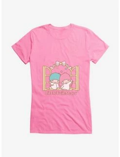 Top 10 😉 Little Twin Stars Waving Hello 👧 Girls T-Shirt 😍 -Cheap Sanrio Store 18897533 hi