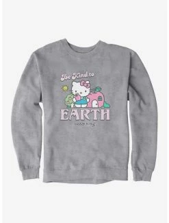 Cheap 🎁 Hello Kitty Be Kind To The Earth Sweatshirt 👍 -Cheap Sanrio Store 18921554 hi