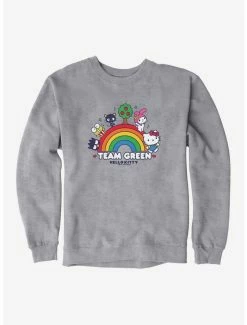 Top 10 🥰 Hello Kitty & Friends Earth Day Team Green Sweatshirt 🤩 -Cheap Sanrio Store 18921722 hi