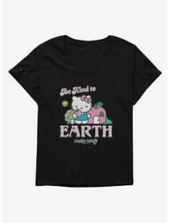 Top 10 😉 Hello Kitty Be Kind To The Earth 👧 Girls T-Shirt Plus Size 😍 -Cheap Sanrio Store 18922045 hi
