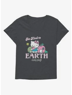 Top 10 😉 Hello Kitty Be Kind To The Earth 👧 Girls T-Shirt Plus Size 😍 -Cheap Sanrio Store 18922054 hi