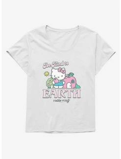 Top 10 😉 Hello Kitty Be Kind To The Earth 👧 Girls T-Shirt Plus Size 😍 -Cheap Sanrio Store 18922072 hi