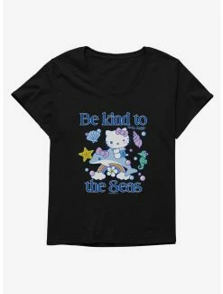 Coupon 😀 Hello Kitty Be Kind To The Seas 👧 Girls T-Shirt Plus Size 🌟 -Cheap Sanrio Store 18922081 hi