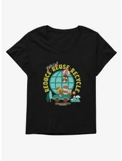 New ๐ฅฐ Hello Kitty & Friends Earth Day Reduce, Reuse, Recycle ๐ง Girls T-Shirt Plus Size ๐ฅ