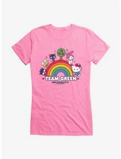 Brand new 😍 Hello Kitty & Friends Earth Day Team Green 👧 Girls T-Shirt ⭐ -Cheap Sanrio Store 18922374 hi