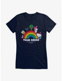 Brand new 😍 Hello Kitty & Friends Earth Day Team Green 👧 Girls T-Shirt ⭐ -Cheap Sanrio Store 18922388 hi