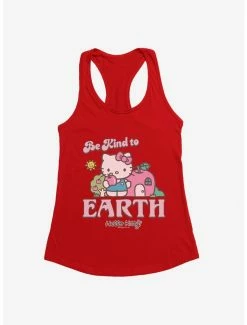 Hot Sale 👍 Hello Kitty Be Kind To The Earth 👧 Girls Tank 😉 -Cheap Sanrio Store 18922528 hi