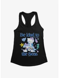 Promo ✨ Hello Kitty Be Kind To The Seas 👧 Girls Tank 🛒 -Cheap Sanrio Store 18922549 hi