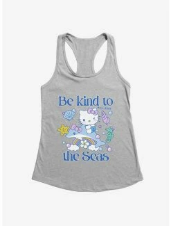 Promo ✨ Hello Kitty Be Kind To The Seas 👧 Girls Tank 🛒 -Cheap Sanrio Store 18922556 hi