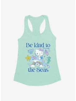 Promo ✨ Hello Kitty Be Kind To The Seas 👧 Girls Tank 🛒 -Cheap Sanrio Store 18922570 hi