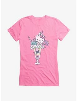 Budget 😍 Hello Kitty Kawaii Vacation Milkshake Dreams 👧 Girls T-Shirt 🥰 -Cheap Sanrio Store 18923882 hi