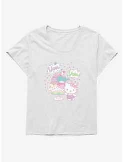 Cheap 🥰 Hello Kitty Kawaii Vacation Dessert Time 👧 Girls T-Shirt Plus Size 😍 -Cheap Sanrio Store 18924732 hi