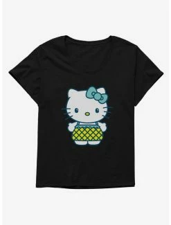 Deals 🧨 Hello Kitty Kawaii Vacation Pineapple Outfit 👧 Girls T-Shirt Plus Size 🔔 -Cheap Sanrio Store 18925065 hi