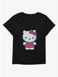 Top 10 😉 Hello Kitty Kawaii Vacation Strawberry Outfit 👧 Girls T-Shirt Plus Size 🔥 -Cheap Sanrio Store 18925425 hi