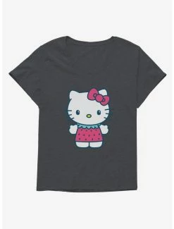 Top 10 😉 Hello Kitty Kawaii Vacation Strawberry Outfit 👧 Girls T-Shirt Plus Size 🔥