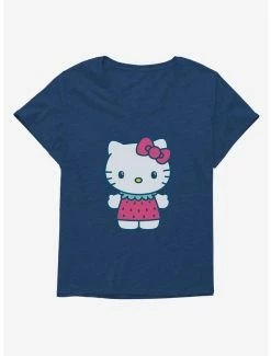 Top 10 😉 Hello Kitty Kawaii Vacation Strawberry Outfit 👧 Girls T-Shirt Plus Size 🔥 -Cheap Sanrio Store 18925443 hi