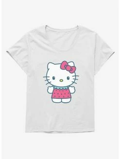Top 10 😉 Hello Kitty Kawaii Vacation Strawberry Outfit 👧 Girls T-Shirt Plus Size 🔥 -Cheap Sanrio Store 18925452 hi