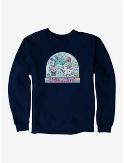 Hot Sale 😀 Hello Kitty Kawaii Vacation Snow Globe Sweatshirt 🧨 -Cheap Sanrio Store 18927252 hi