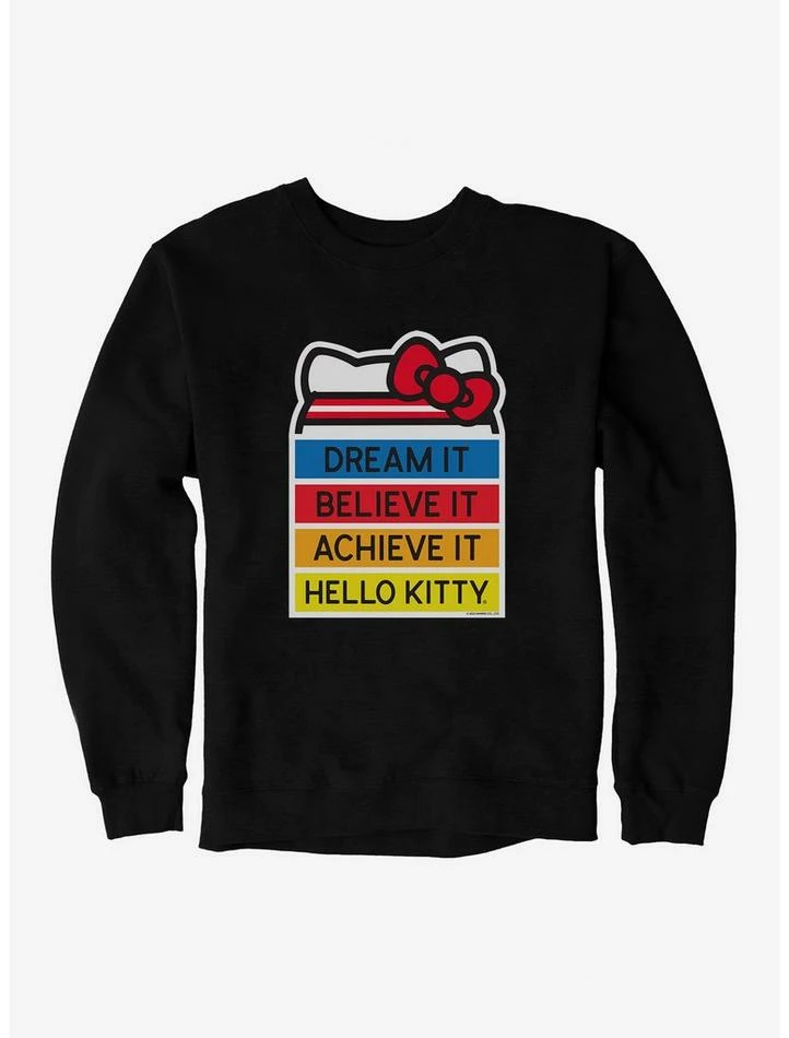 Cheapest 👏 Hello Kitty Dream It Believe It Achieve It Sweatshirt 🛒 4 Cheapest 👏 Hello Kitty Dream It Believe It Achieve It Sweatshirt 🛒 - Image 2