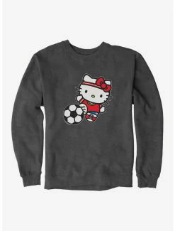 Discount 💯 Hello Kitty Soccer Kick Sweatshirt 😀 -Cheap Sanrio Store 18942359 hi 1