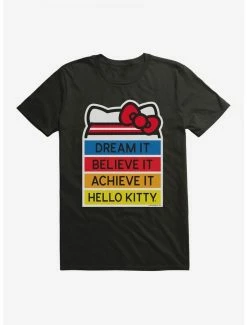 Cheapest ⭐ Hello Kitty Dream It Believe It Achieve It T-Shirt ⭐ -Cheap Sanrio Store 18954070 hi