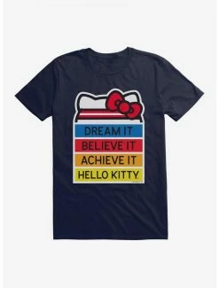 Cheapest ⭐ Hello Kitty Dream It Believe It Achieve It T-Shirt ⭐ -Cheap Sanrio Store 18954115 hi 1