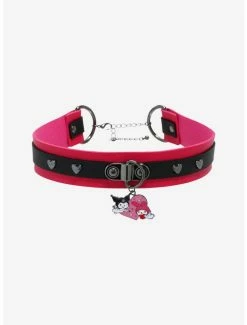 Cheap ✔️ My Melody & Kuromi Heart Charm Choker 🎁