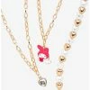 Coupon 🧨 My Melody Heart Charm Necklace Set 🥰 -Cheap Sanrio Store 19049893 hi