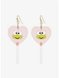Coupon 👏 Keroppi Heart Lollipop Earrings 🤩