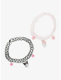 Discount 😉 My Melody & Kuromi Best Friend Tattoo Choker Set 🛒