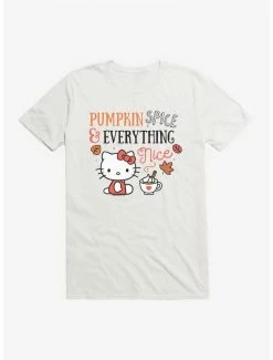 Top 10 😉 Hello Kitty Pumpkin Spice & Everything Nice T-Shirt ✔️ -Cheap Sanrio Store 19175205 hi
