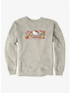 Best deal 🥰 Hello Kitty Pumpkin Spice Food & Decor Sweatshirt 🤩 -Cheap Sanrio Store 19175850 hi