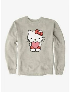 New 😀 Hello Kitty Heart Sweatshirt 🌟 -Cheap Sanrio Store 19175886 hi