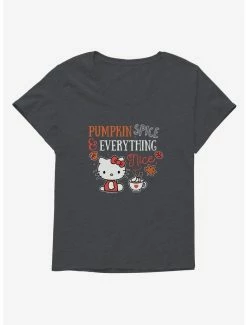 Wholesale 🔥 Hello Kitty Pumpkin Spice & Everything Nice 👧 Girls T-Shirt Plus Size 😍 -Cheap Sanrio Store 19178070 hi