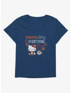 Wholesale 🔥 Hello Kitty Pumpkin Spice & Everything Nice 👧 Girls T-Shirt Plus Size 😍