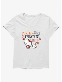 Wholesale 🔥 Hello Kitty Pumpkin Spice & Everything Nice 👧 Girls T-Shirt Plus Size 😍 -Cheap Sanrio Store 19178088 hi