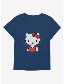 Coupon 😀 Hello Kitty Sitting 👧 Girls T-Shirt Plus Size 🛒 -Cheap Sanrio Store 19178259 hi 1