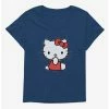 Coupon 😀 Hello Kitty Sitting 👧 Girls T-Shirt Plus Size 🛒 -Cheap Sanrio Store 19178259 hi