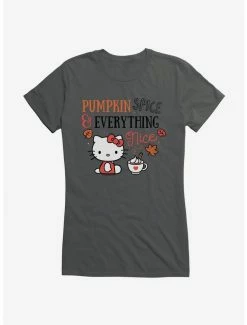Promo 🌟 Hello Kitty Pumpkin Spice & Everything Nice 👧 Girls T-Shirt ✔️ -Cheap Sanrio Store 19178284 hi