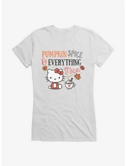 Promo 🌟 Hello Kitty Pumpkin Spice & Everything Nice 👧 Girls T-Shirt ✔️ -Cheap Sanrio Store 19178312 hi