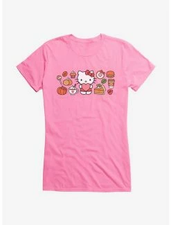 Flash Sale 🧨 Hello Kitty Pumpkin Spice Food & Decor 👧 Girls T-Shirt 👍 -Cheap Sanrio Store 19178333 hi