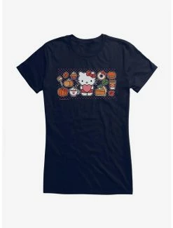 Flash Sale 🧨 Hello Kitty Pumpkin Spice Food & Decor 👧 Girls T-Shirt 👍 -Cheap Sanrio Store 19178347 hi