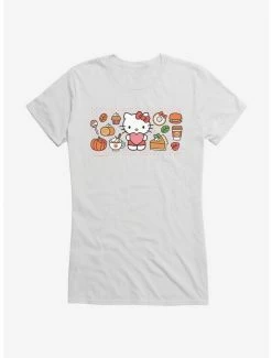 Flash Sale 🧨 Hello Kitty Pumpkin Spice Food & Decor 👧 Girls T-Shirt 👍 -Cheap Sanrio Store 19178354 hi