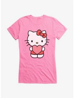 Hot Sale 😍 Hello Kitty Heart 👧 Girls T-Shirt 🤩 -Cheap Sanrio Store 19178375 hi