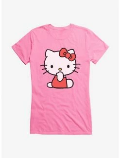 Hot Sale ✔️ Hello Kitty Sitting 👧 Girls T-Shirt ❤️ -Cheap Sanrio Store 19178501 hi