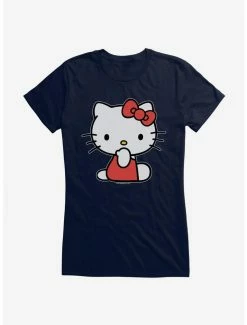 Hot Sale ✔️ Hello Kitty Sitting 👧 Girls T-Shirt ❤️ -Cheap Sanrio Store 19178515 hi