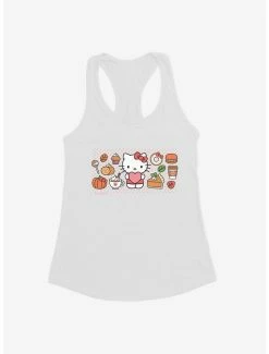 New ✔️ Hello Kitty Pumpkin Spice Food & Decor 👧 Girls Tank 🎉 -Cheap Sanrio Store 19178630 hi