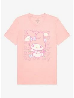 Coupon 🤩 My Melody Flowers Boyfriend Fit 👧 Girls T-Shirt 😉