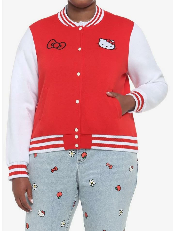 New โค๏ธ Hello Kitty ๐ง Girls Varsity Jacket Plus Size ๐ 3 New โค๏ธ Hello Kitty ๐ง Girls Varsity Jacket Plus Size ๐