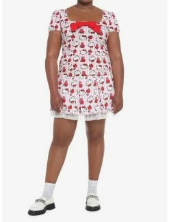 Budget 🌟 Hello Kitty Apple Stripe 👧 Girls Skimmer Top Plus Size 🛒 -Cheap Sanrio Store 19294038 av1